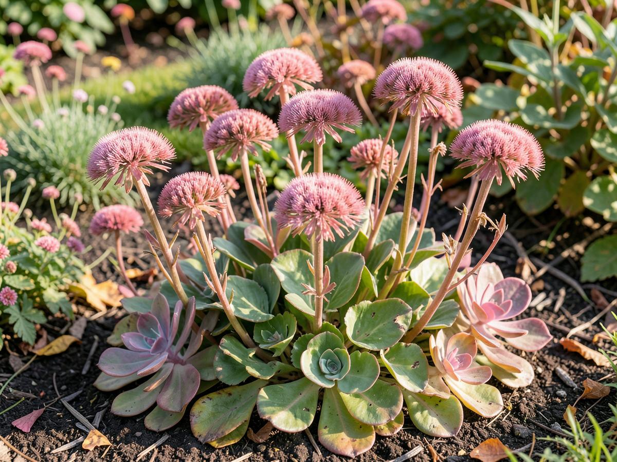 Autumn Joy Sedum in bloom