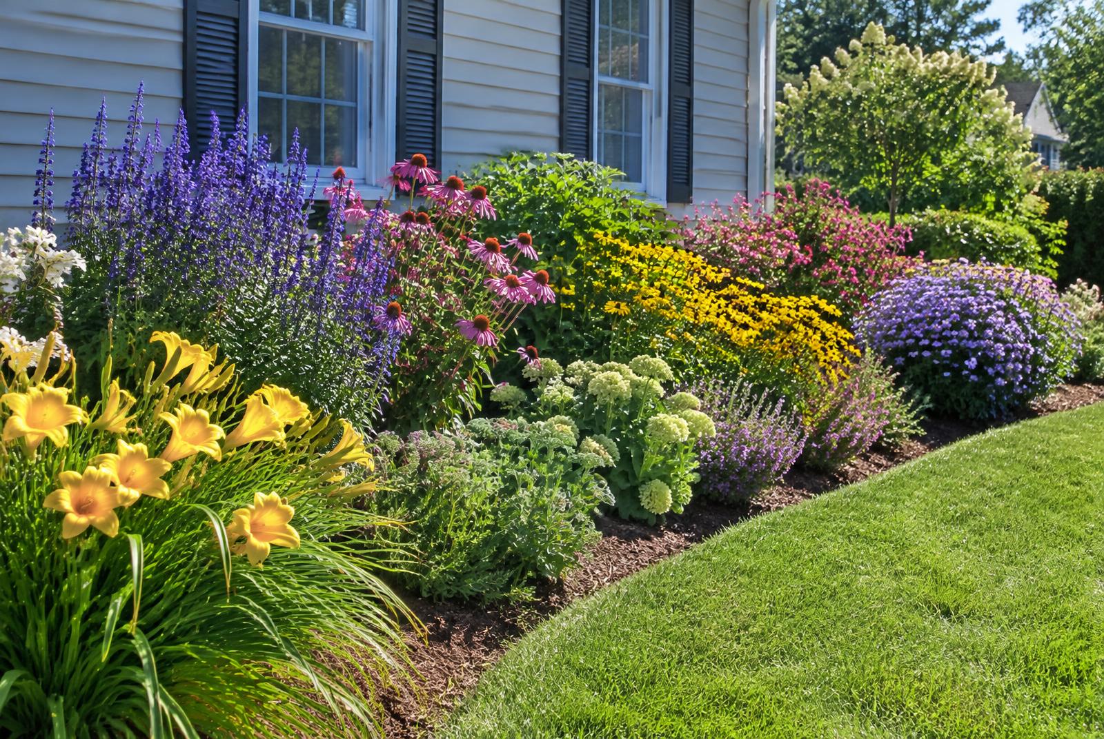 Perennials in bloom at the nursery